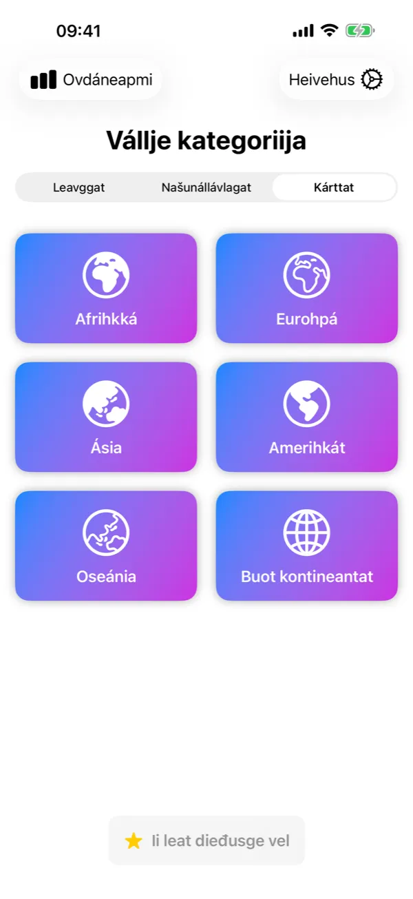 Flagtastic iPhones: Vállje kategoriija, Leavggat, Našunállávllat ja Kárttat ja boallu juohke kontineantta várás