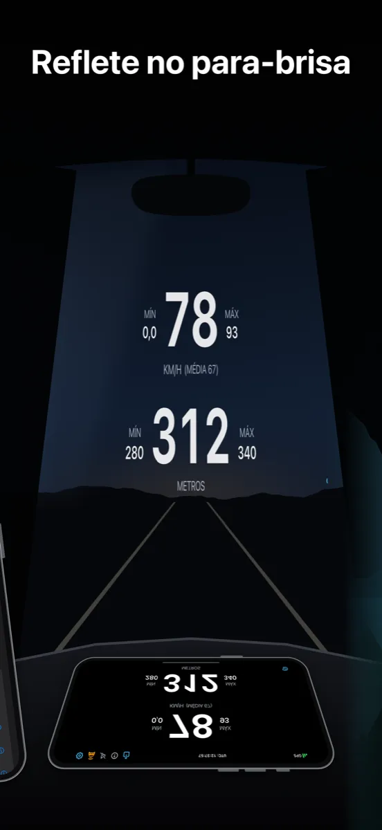 NavGlance iPhone – Reflete no para-brisa