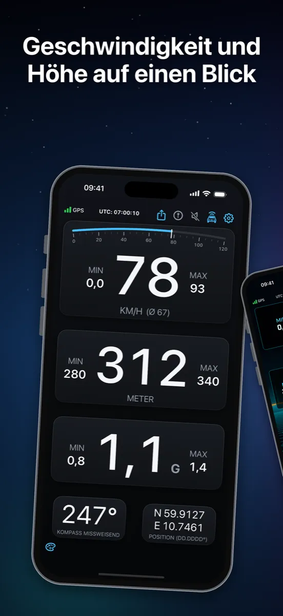 NavGlance iPhone – Geschwindigkeit und Höhe auf einen Blick