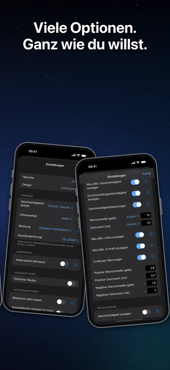 NavGlance iPhone – Viele Optionen. Ganz wie du willst.