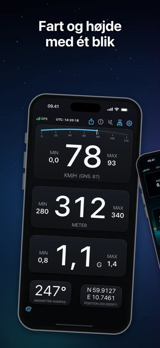 NavGlance iPhone – Fart og højde med ét blik
