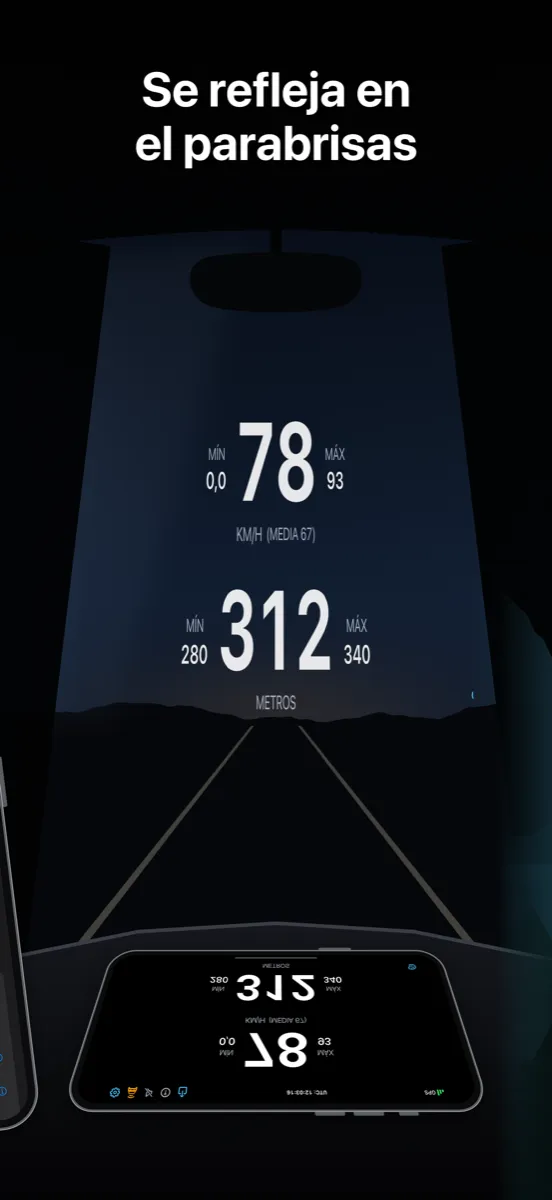 NavGlance iPhone – Se refleja en el parabrisas