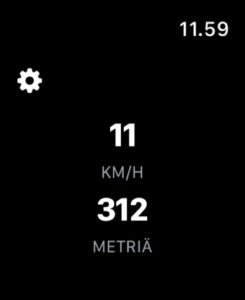 NavGlance – nopeus ja korkeus Apple Watchissa