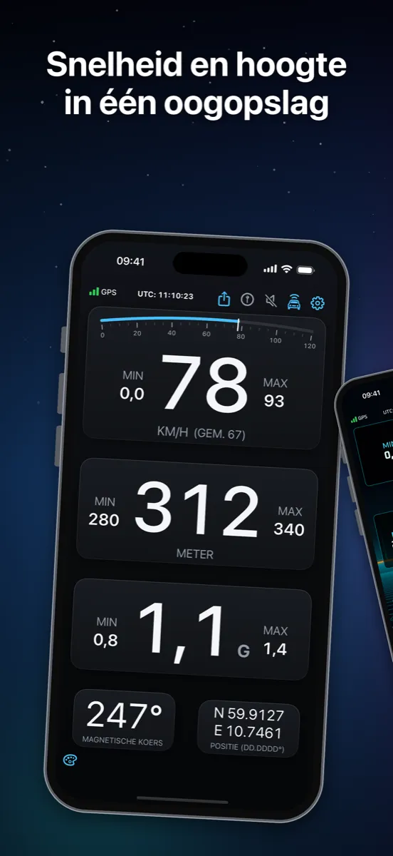 NavGlance iPhone – Snelheid en hoogte in één oogopslag