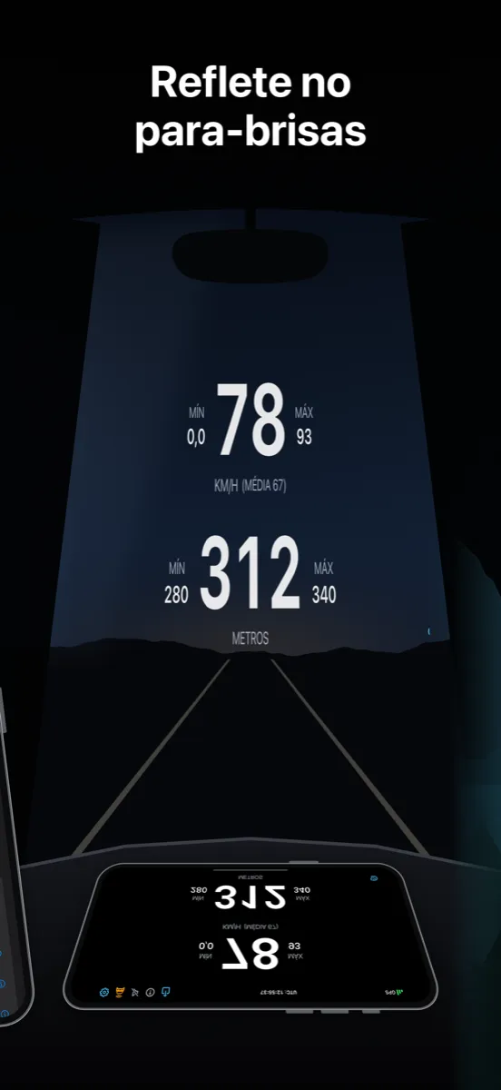 NavGlance iPhone – Reflete no para-brisas