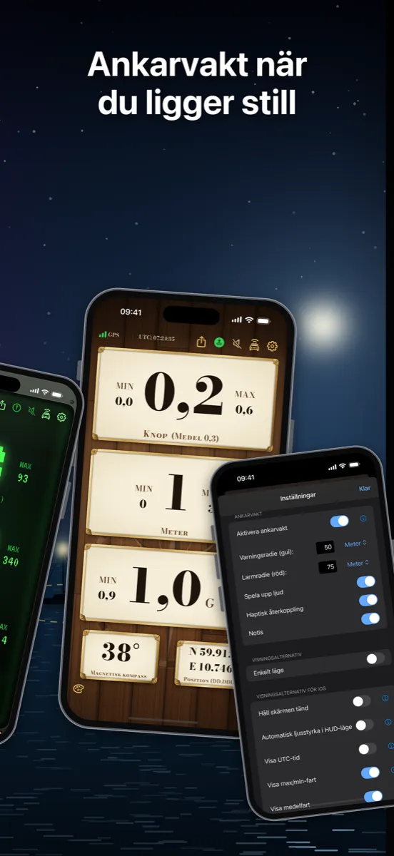 NavGlance iPhone – Ankarvakt när du ligger still