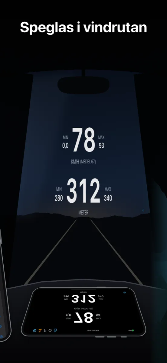 NavGlance iPhone – Speglas i vindrutan