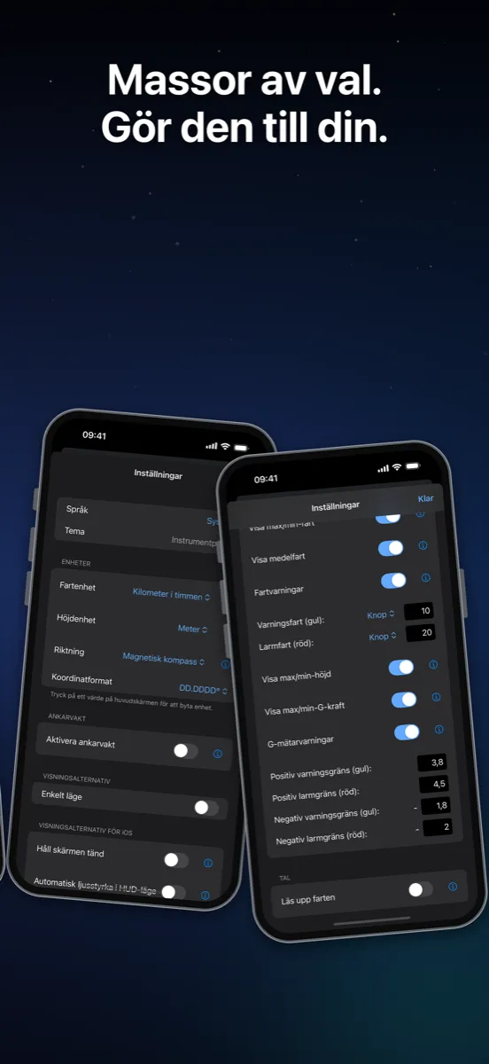 NavGlance iPhone – Massor av val. Gör den till din.