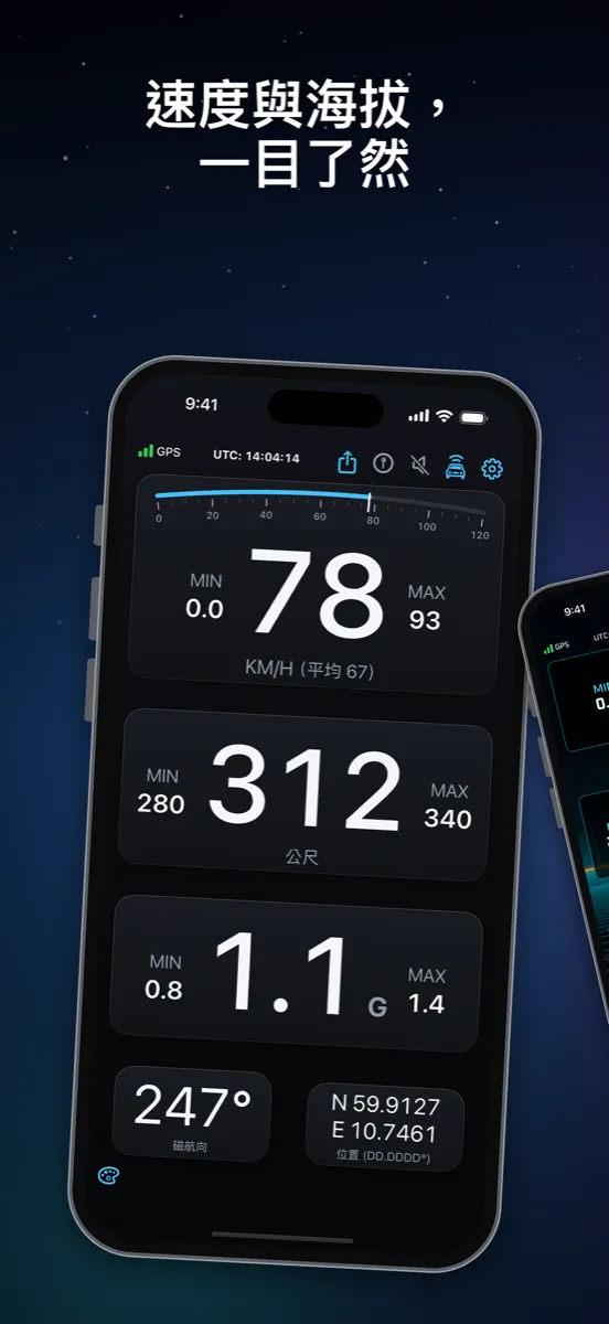 NavGlance iPhone – 速度與海拔，一目了然