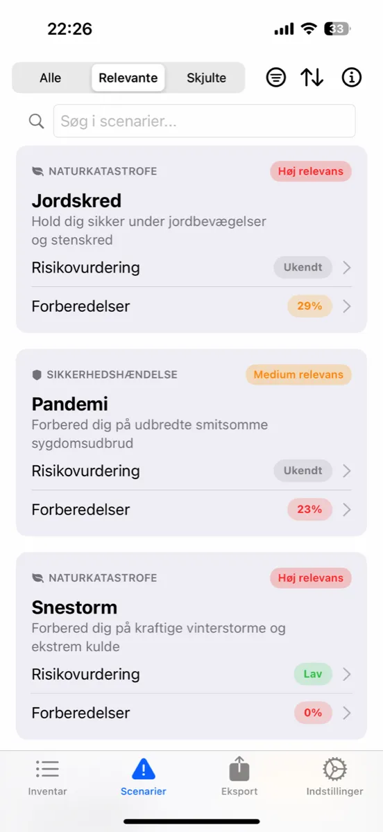 Prepper Pro på iPhone – krisescenarier med relevans, risiko og beredskab