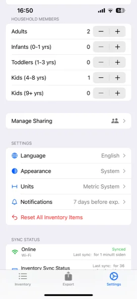 Prepper Pro Home Screen
