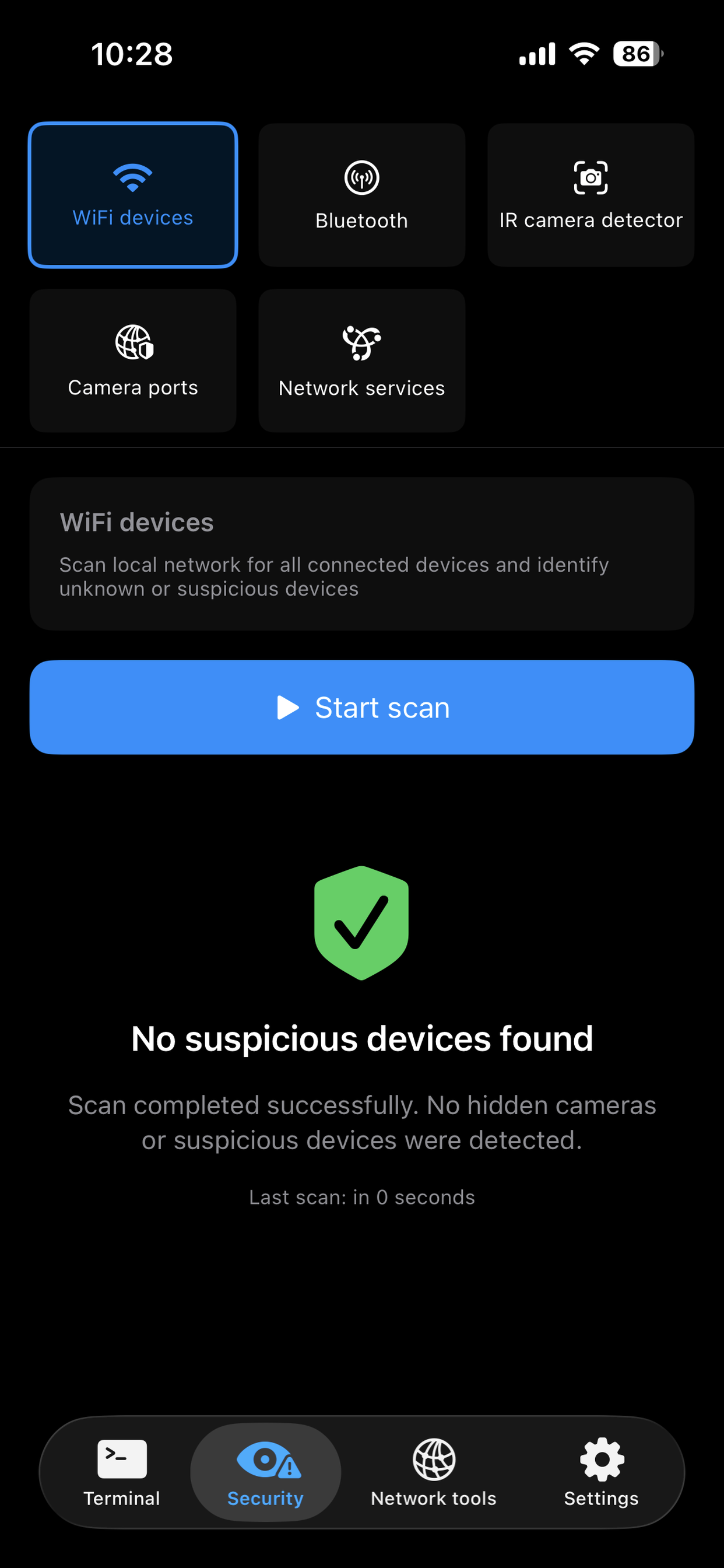 Remotely Pro on iPhone - terminal and network tools