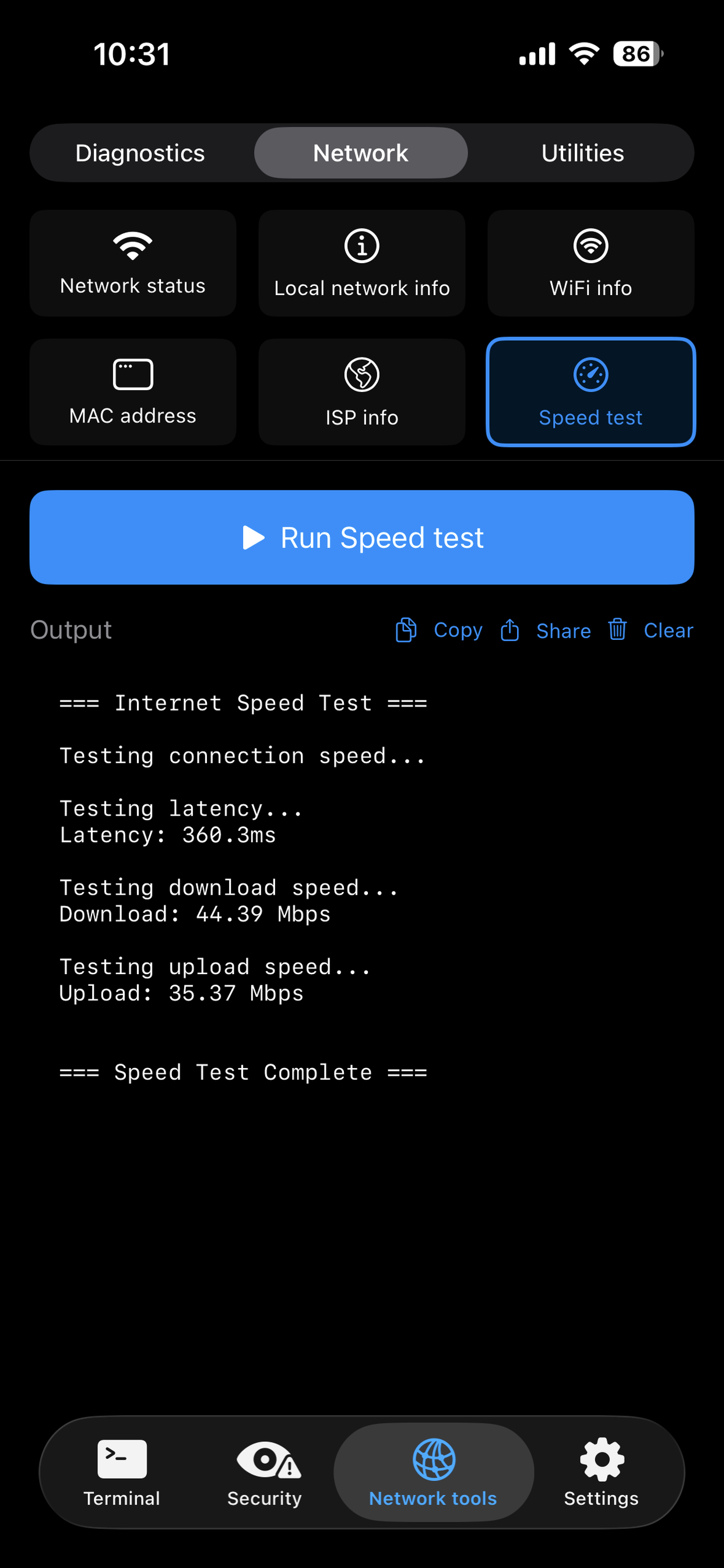 Remotely Pro on iPhone - settings
